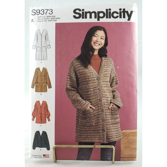 Misses Knit Cardigans New Sewing Pattern Simplicity S9373 Size XXS to XXL - Picture 1 of 5